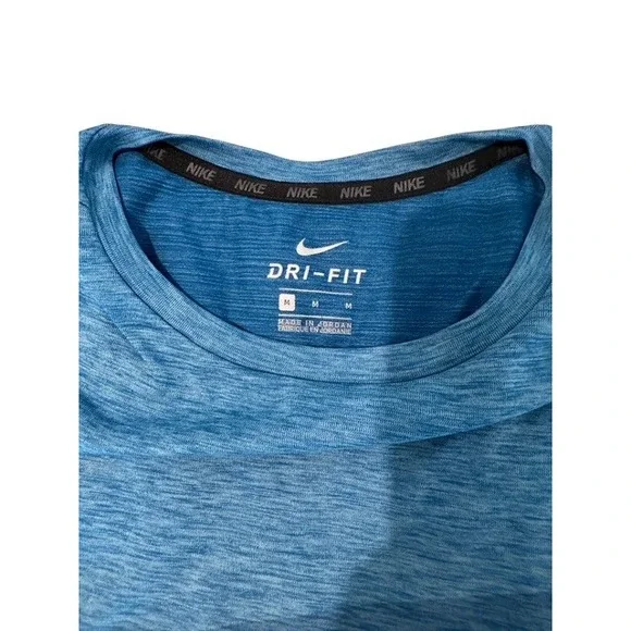 Nike Dri-FIT T-Shirt Athletic Training Running Gym Blue Heather Men's M - Picture 3 of 3